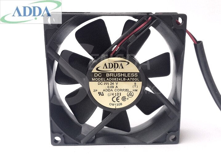 ADDA AD0824LB-A70GL 80x80x25mm 24V DC 0.09A Axial Cooling Fan