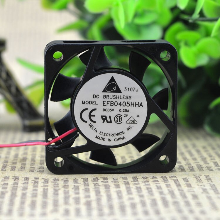 Delta EFB0405HHA 40x40x10mm 5V DC 0.25A 2-Wire Axial Cooling Fan