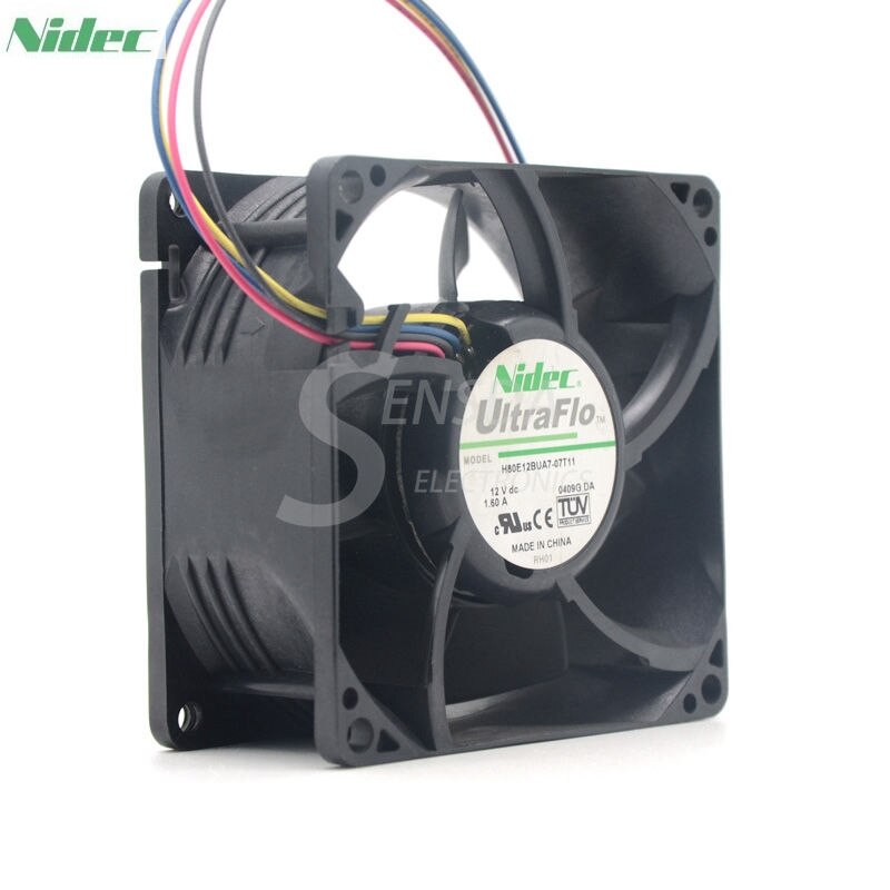 Nidec H80E12BUA7-07T11 80x80x38mm 12V DC 1.6A Axial Cooling Fan