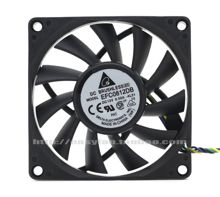 Delta EFC0812DB 80x80x15mm 12V DC 0.33A DC Axial Fan