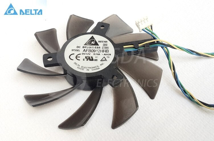 Delta AFB0912HHB 92x92x15mm 12V DC 0.310A 3-Wire Axial Cooling Fan