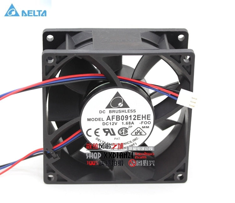 Delta AFB0912EHE 92x92x38mm 12V DC 1.68A Axial Cooling Fan