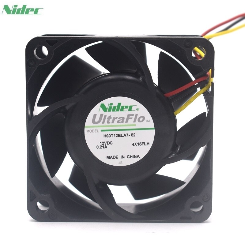 Nidec H60T12BLA7-52 60x60x25mm 12V DC 0.21A Axial Cooling Fan