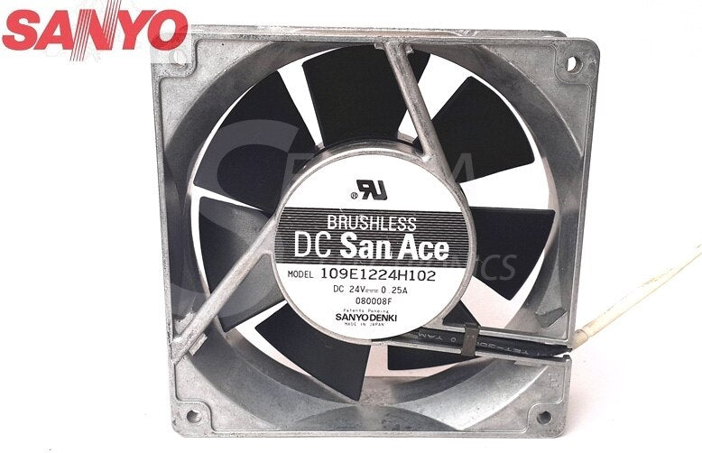 Sanyo Denki 109E1224H102 120x120x38mm 24V DC 0.25A Axial Cooling Fan