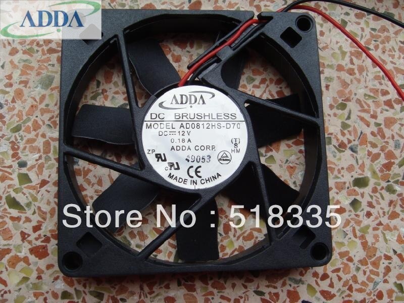 ADDA AD0812HS-D70 8x80x15mm 12V DC 18A Axial Cooling Fan