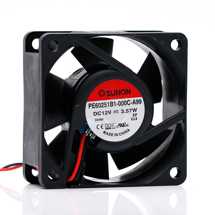 SUNON PE60251B1-000C-A99 60x60x25mm 12V DC Axial Cooling Fan