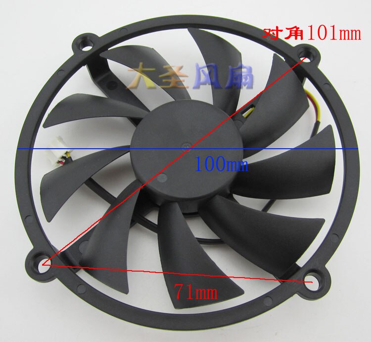PLA09215D12M 92x92x15mm 12V DC 0.35A Axial Cooling Fan