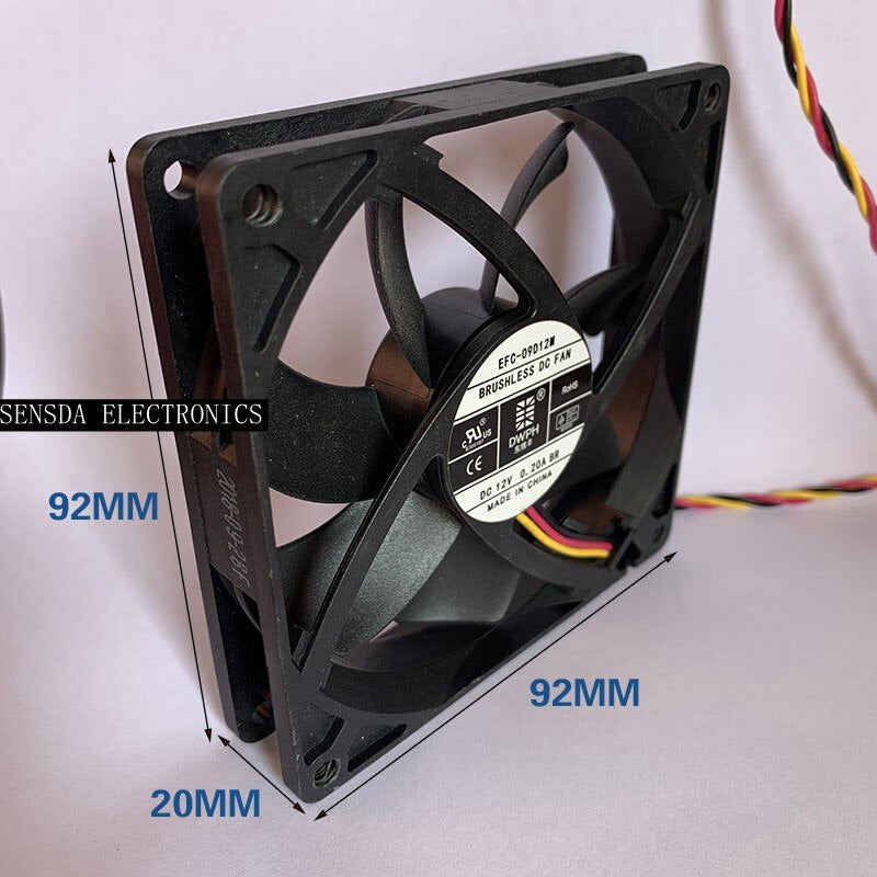 EFC-09D12DM 12V DC 0.20A Axial Cooling Fan