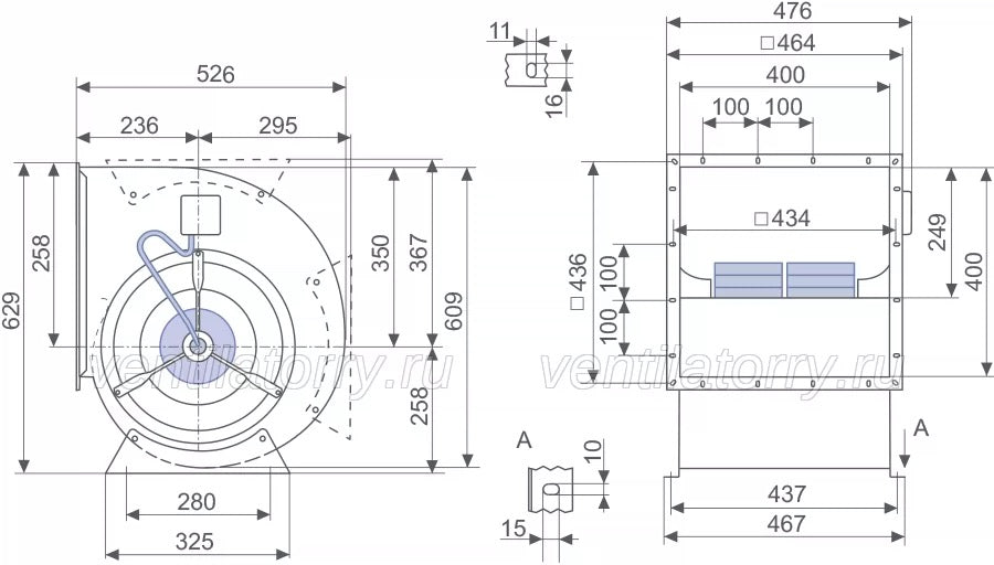 RD31P-4DW.6T.1L ZIEHL-ABEGG Centrifugal Fan