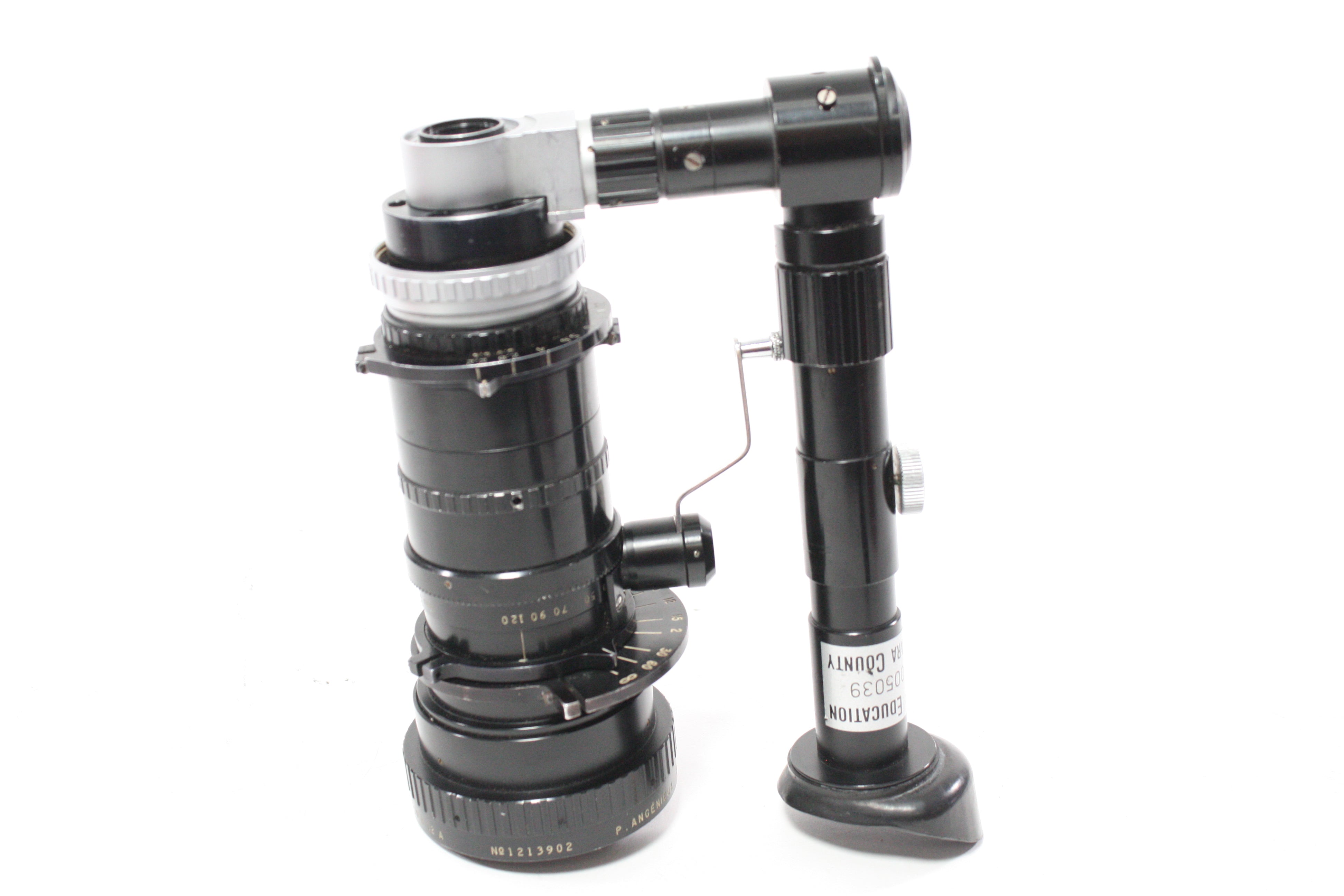 P. Angenieux Paris 12-120mm f/2.2 Angenieux-Zoom Type 10x12 A Lens for C Mount with Doglex Finder