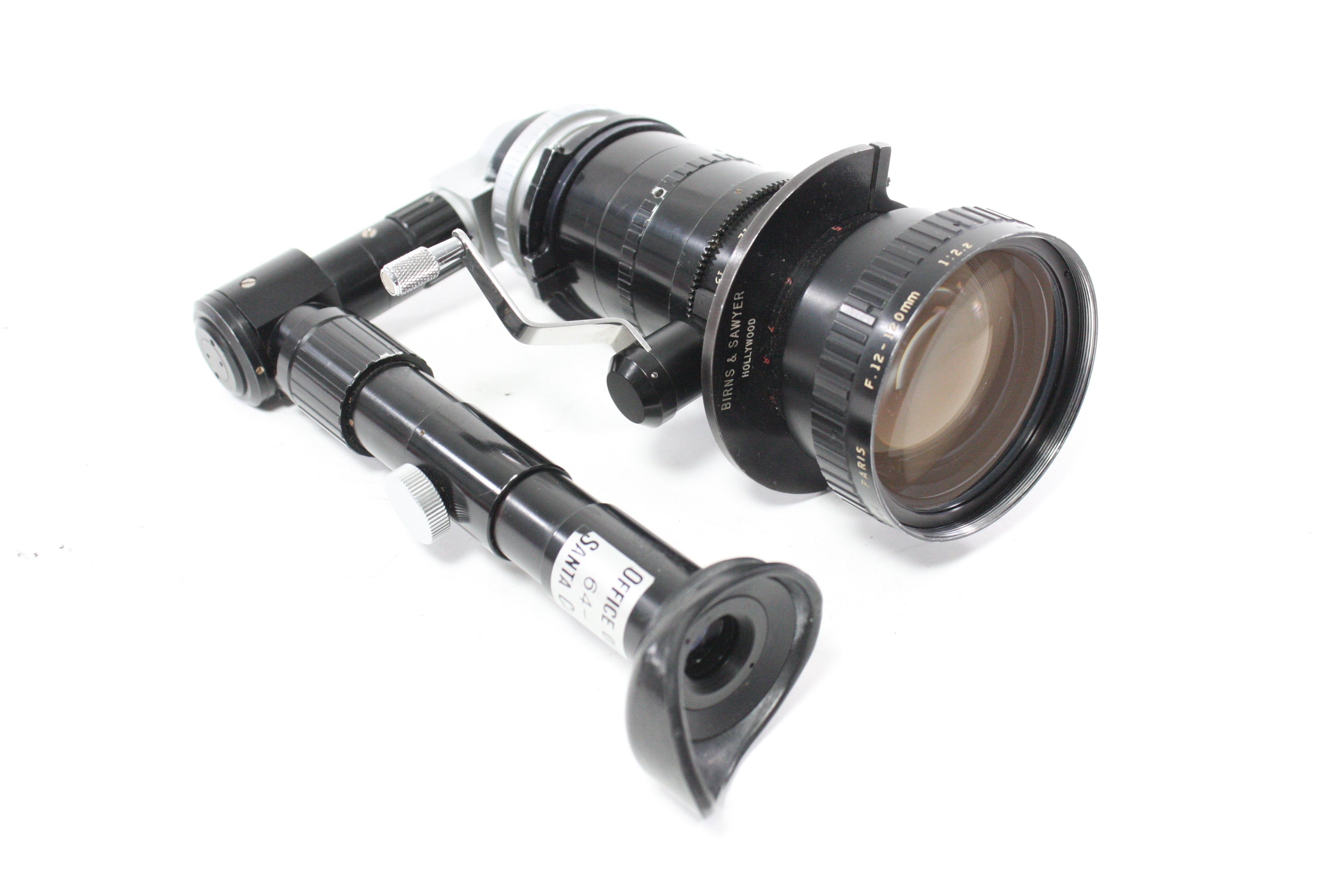 P. Angenieux Paris 12-120mm f/2.2 Angenieux-Zoom Type 10x12 A Lens for C Mount with Doglex Finder