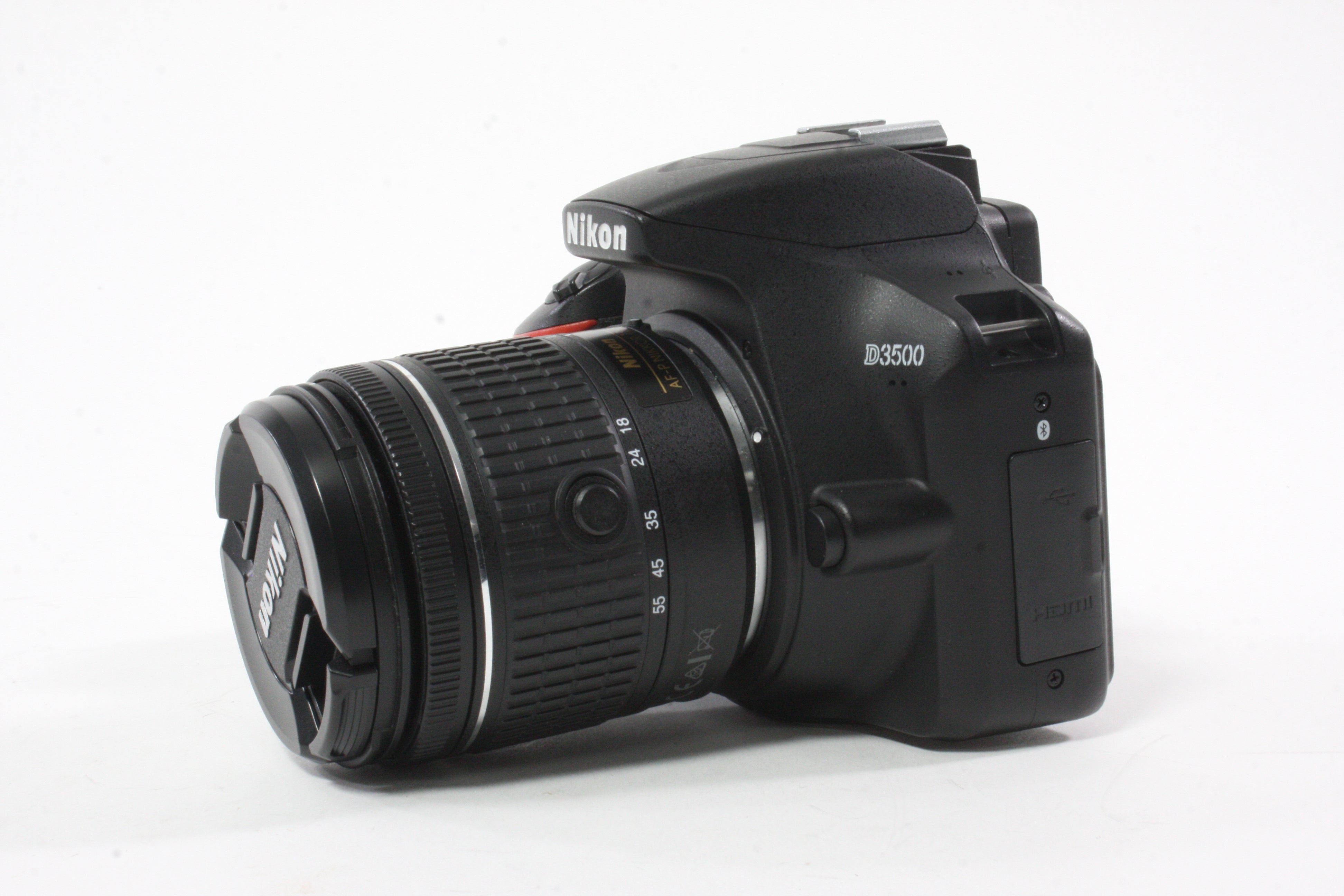 Nikon D3500 Digital with 18-55mm f/3.5-5.6 G VR AF-P DX NIKKOR for F Mount with a Shutter Count of 5,265