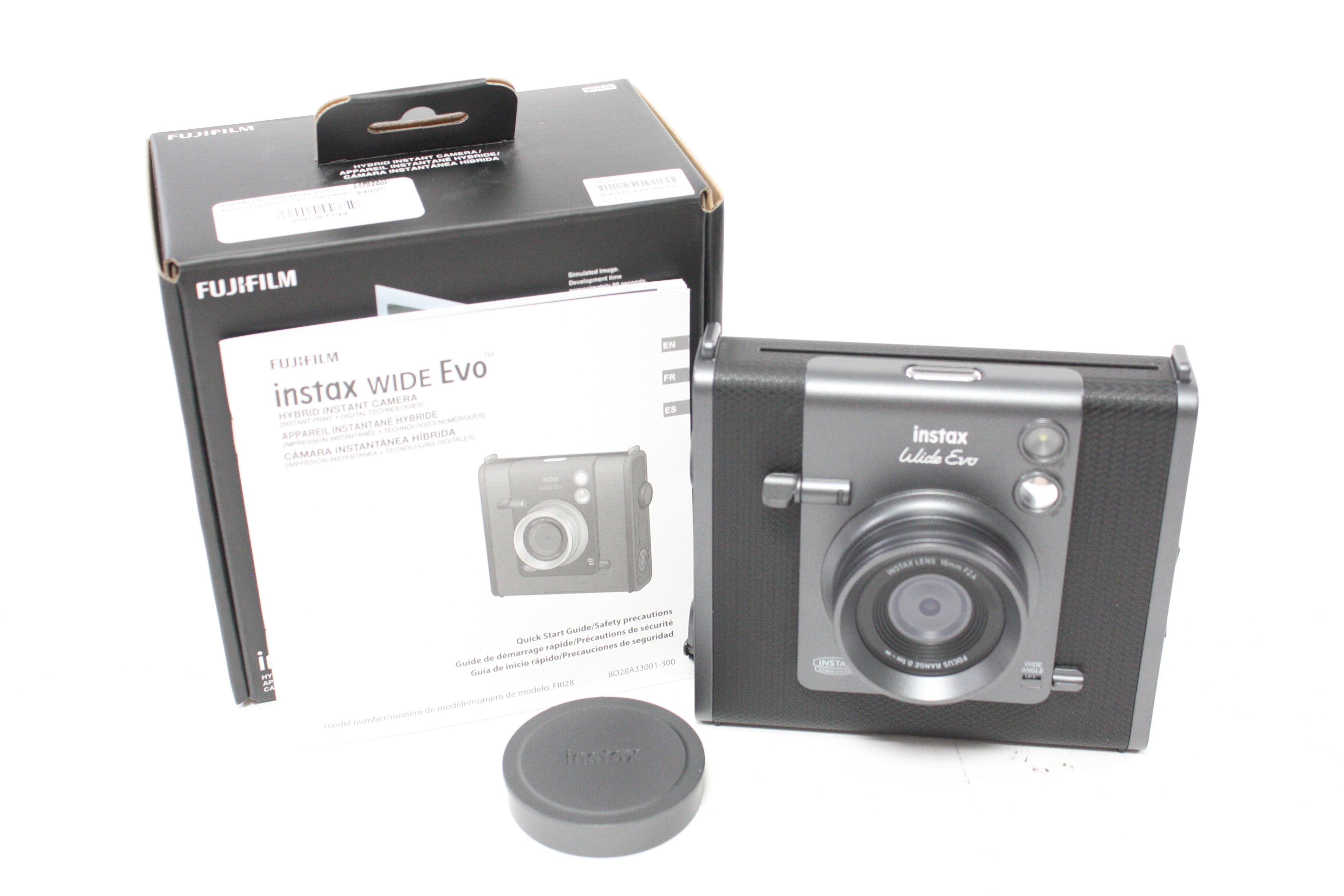 Fujifilm Instax Wide Evo Hybrid Instant Film Camera (Black)