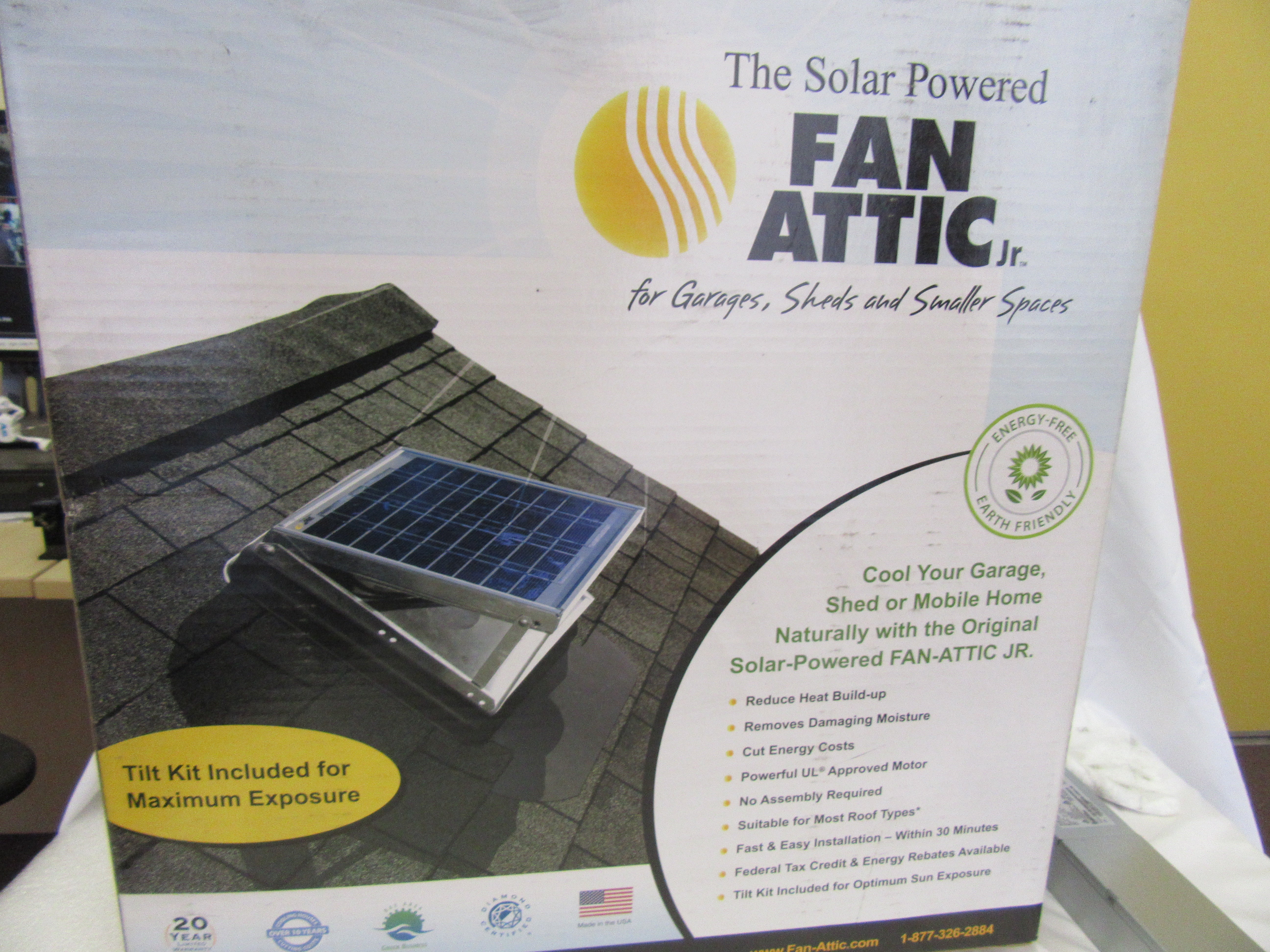 Fan Attic Jr. Solar Vent - Side View | Alo Tech Solutions