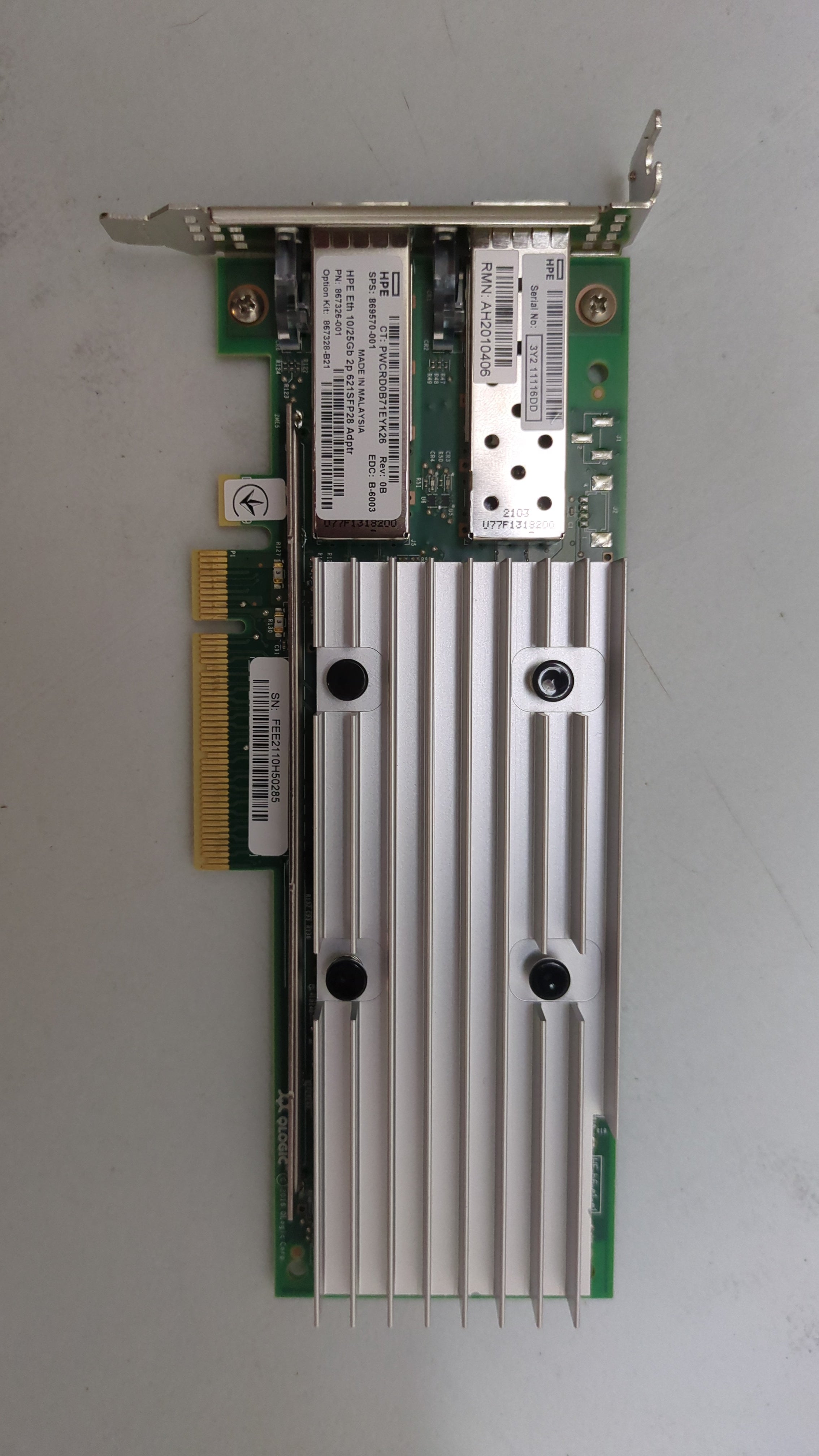 HPE 869570-001 - 10/25Gb 621SFP28 Adapter Ports View | Alo Tech Solutions