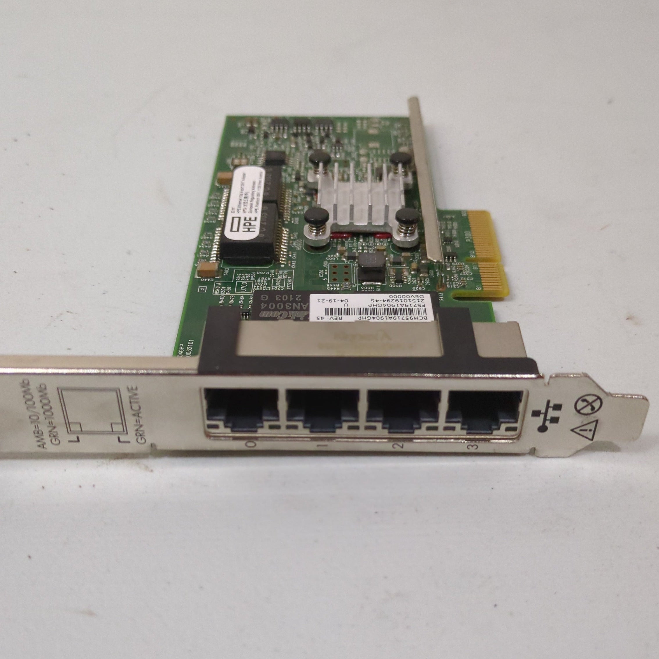 HPE 647594-B21 - 10Gb 4-Port 331T Adapter Rear View | Alo Tech Solutions
