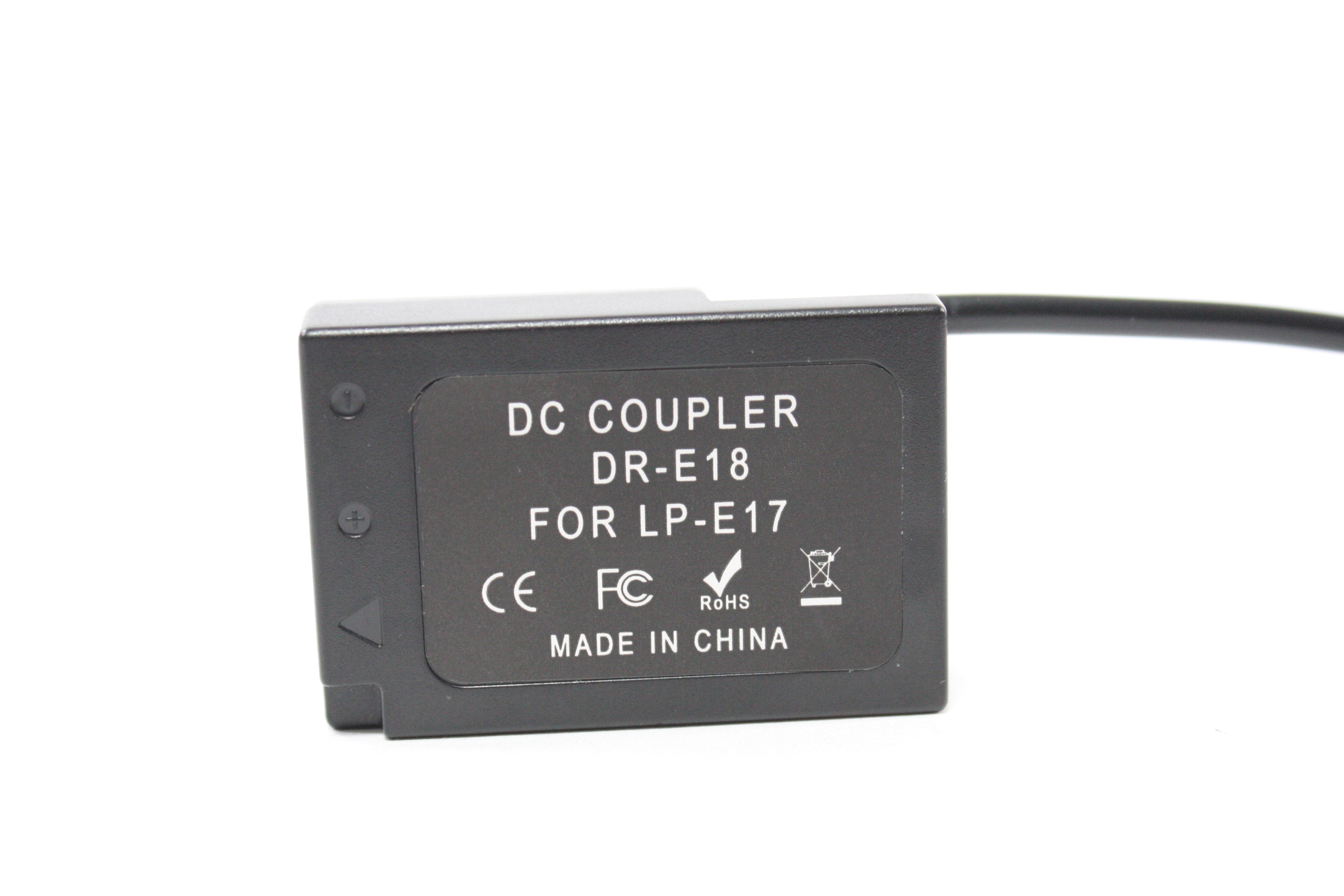 Indipro DC Coupler Dummy Battery DR-E18 for Canon LP-E17