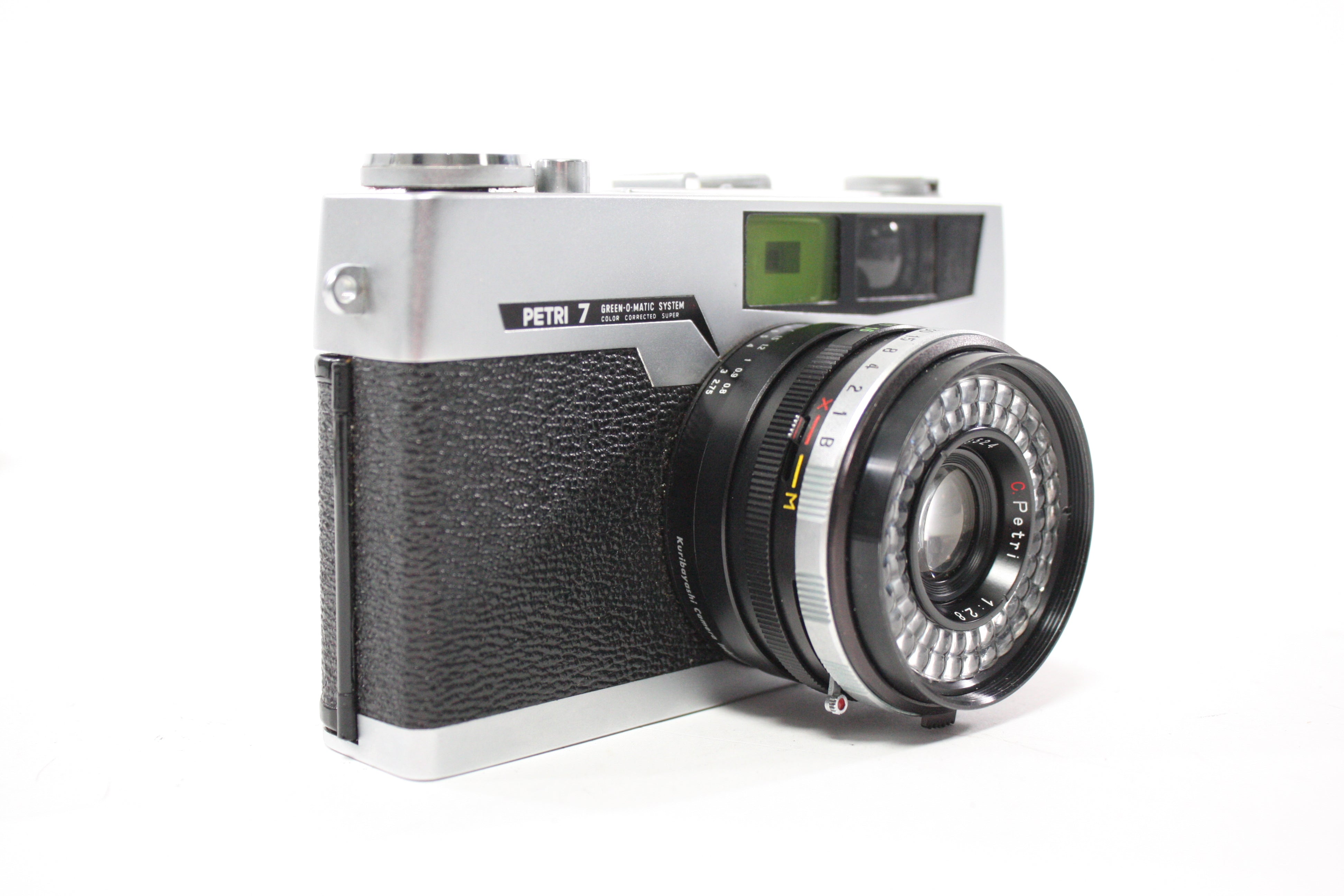 Petri 7 Green-O-Matic Color Corrected Super 35mm Rangefinder Camera