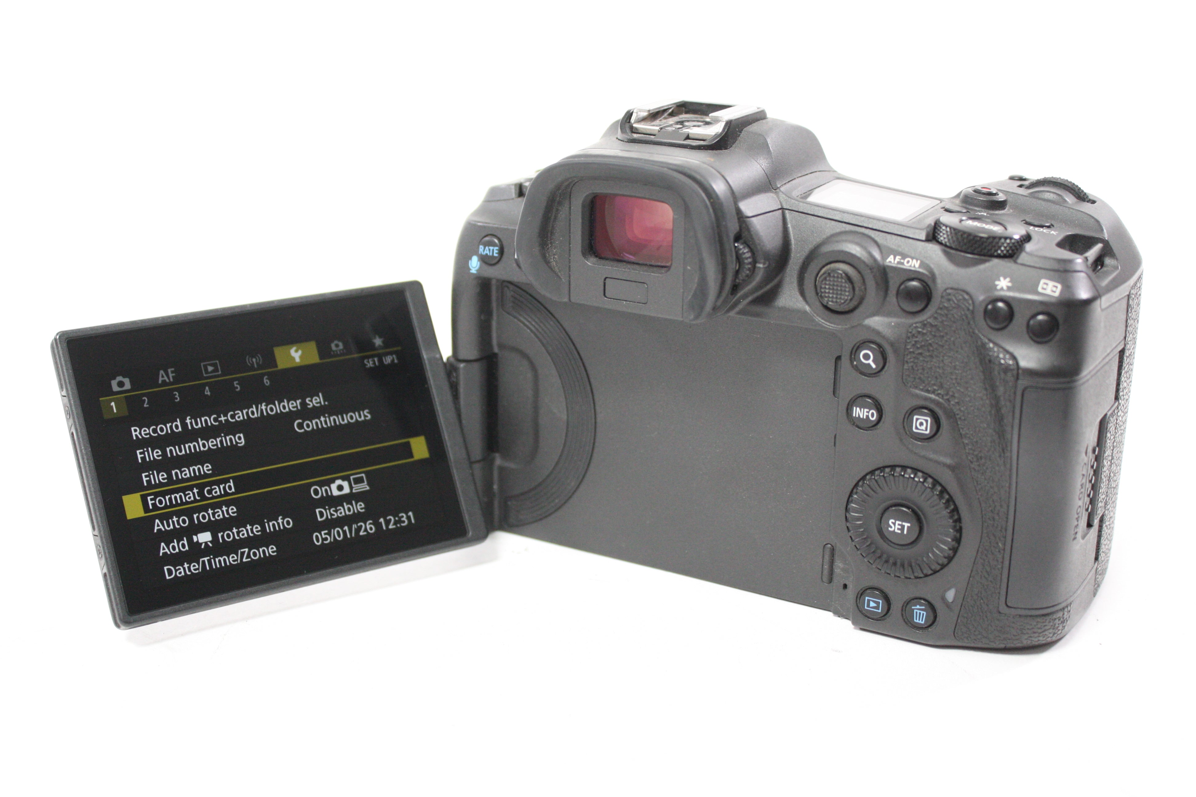 Canon R5 Mirrorless Camera Body with Shutter Count Less Than 37,000