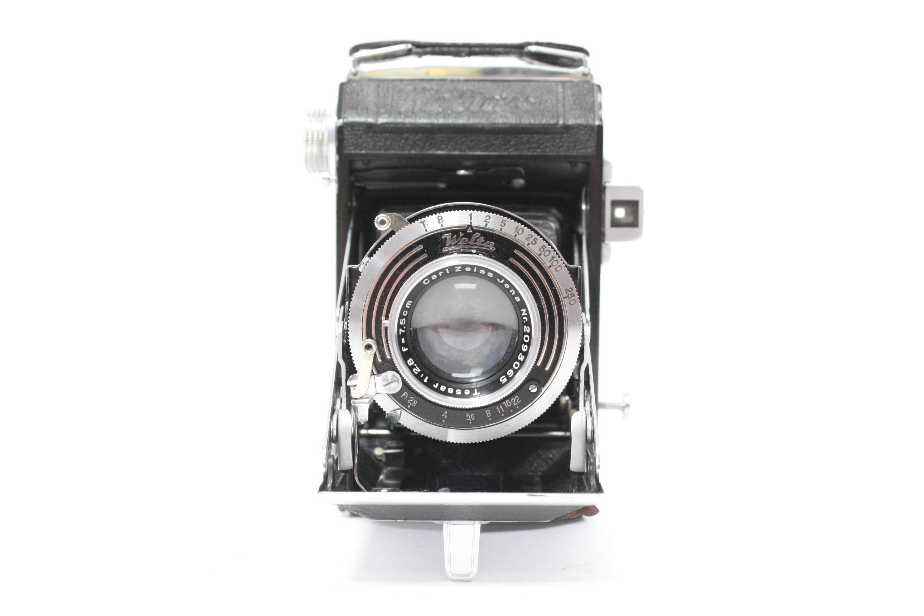 Welta Weltax Folding Camera with Carl Zeiss Jena 7.5cm f/2.8 Tessar Lens (Please Read)
