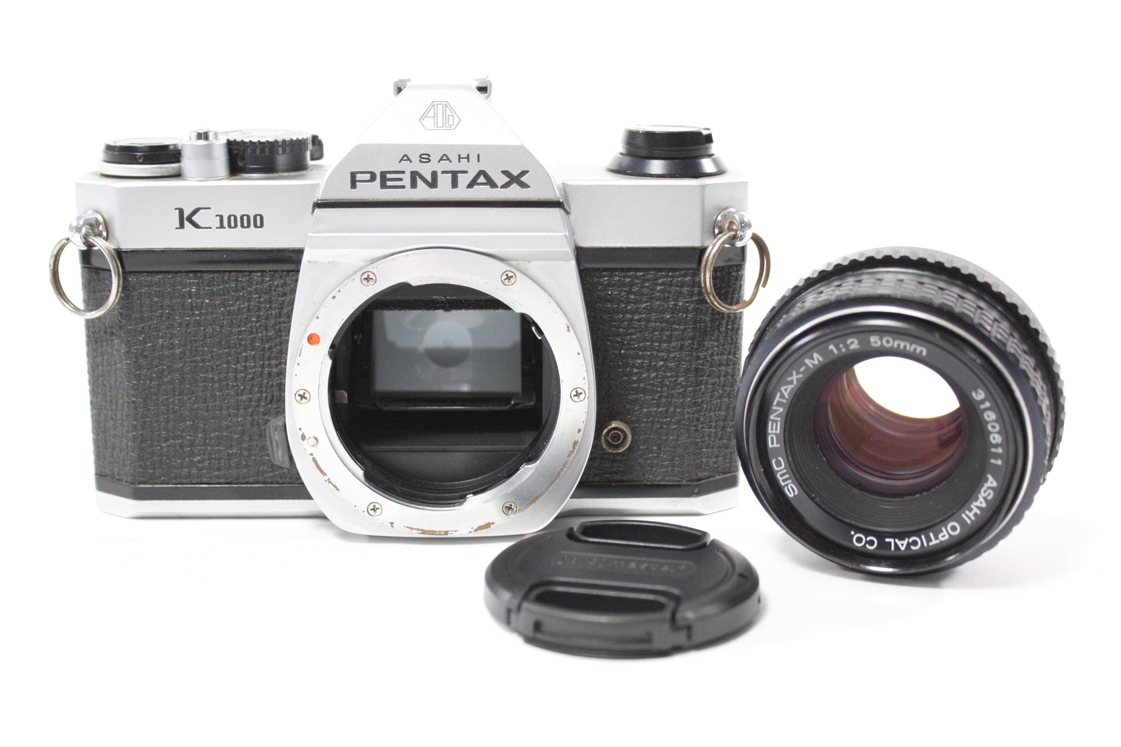 Pentax K1000 35mm Camera with Pentax-M 50mm f/2 SMC Lens