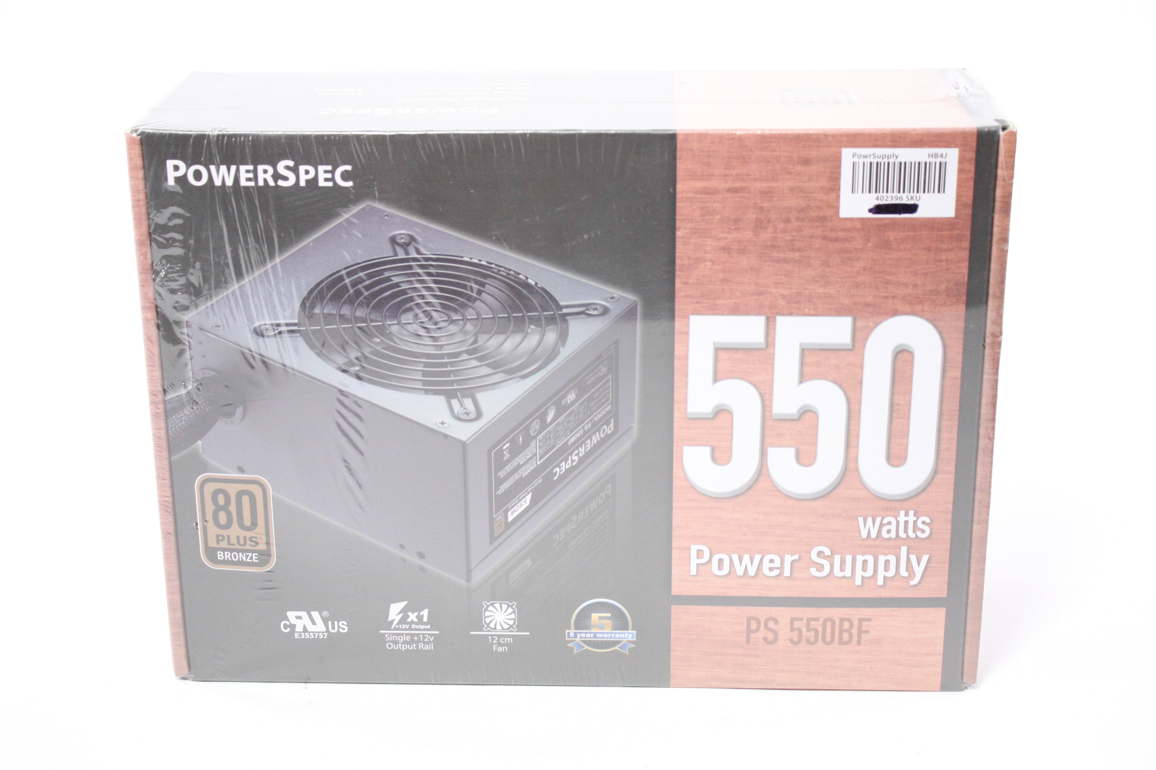 PowerSpec 550W 80 Plus Bronze Power Supply UNOPENED