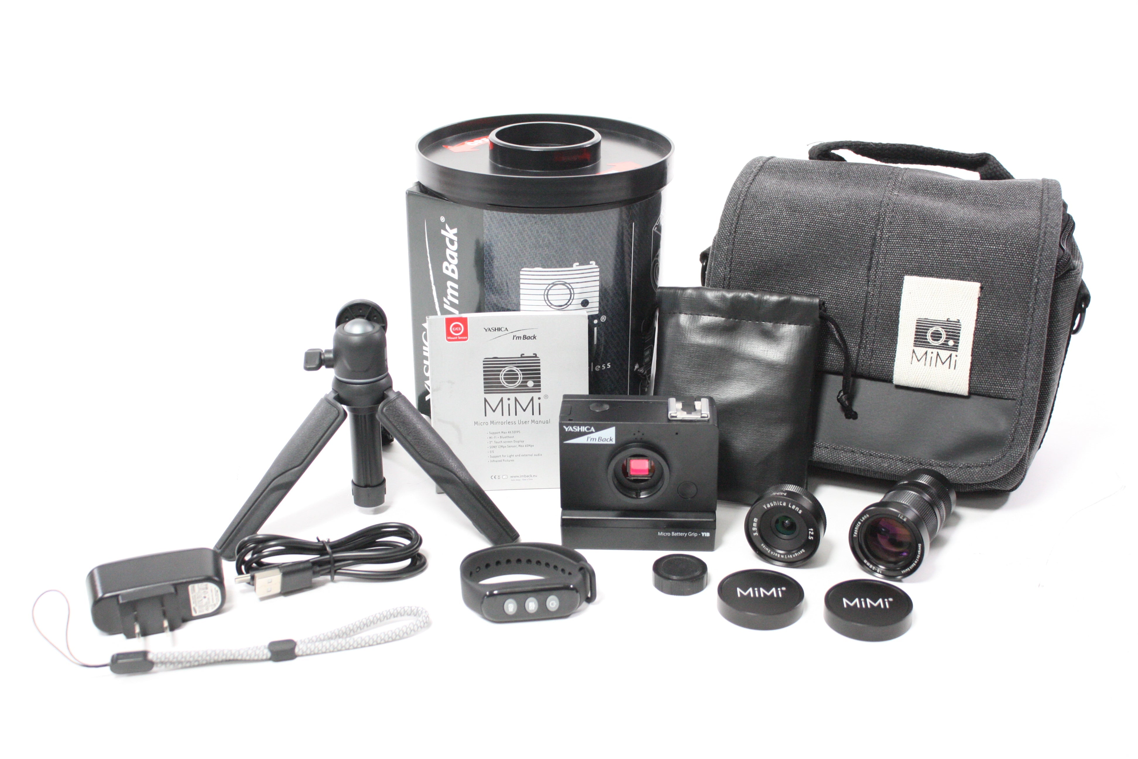 Yashica MiMi Digital Micro Mirroless Camera with 3.9mm and 10-50mm Lenses