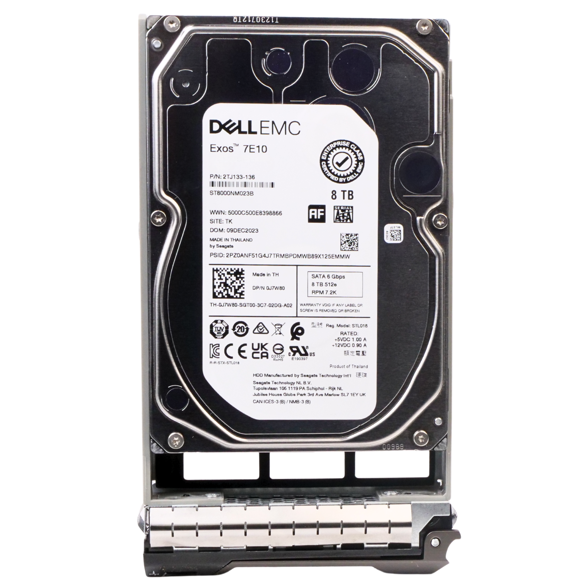 Dell G13 T05HP 8TB 7.2K RPM SATA 6Gb/s 512e 256MB 3.5in HDD