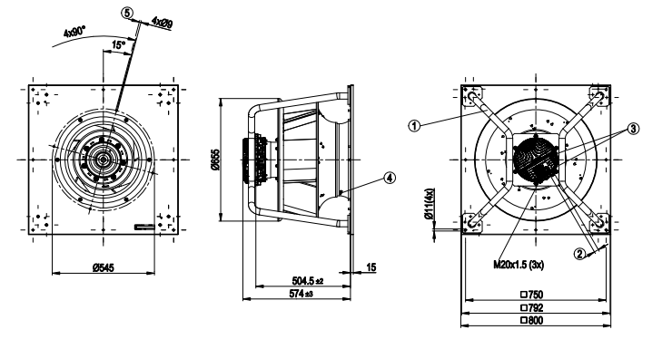 K3G560-RB31-71/F01 ebm papst fan 3.3KW