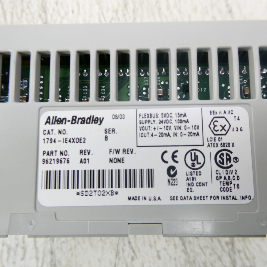 ALLEN BRADLEY 1794-IE4XOE2 SER. B 24VDC REV. A01 NSNP
