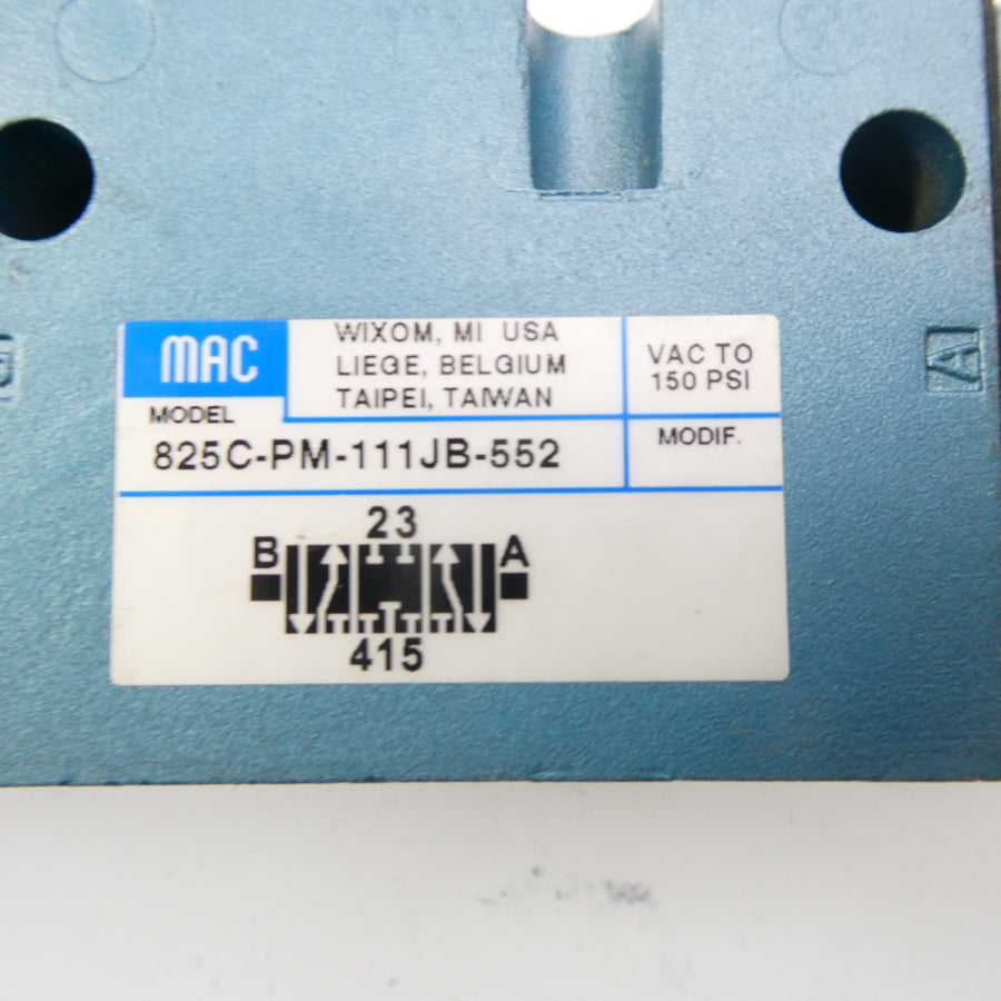 MAC 825C-PM-111JB-552 110/120V 150PSI NSNP