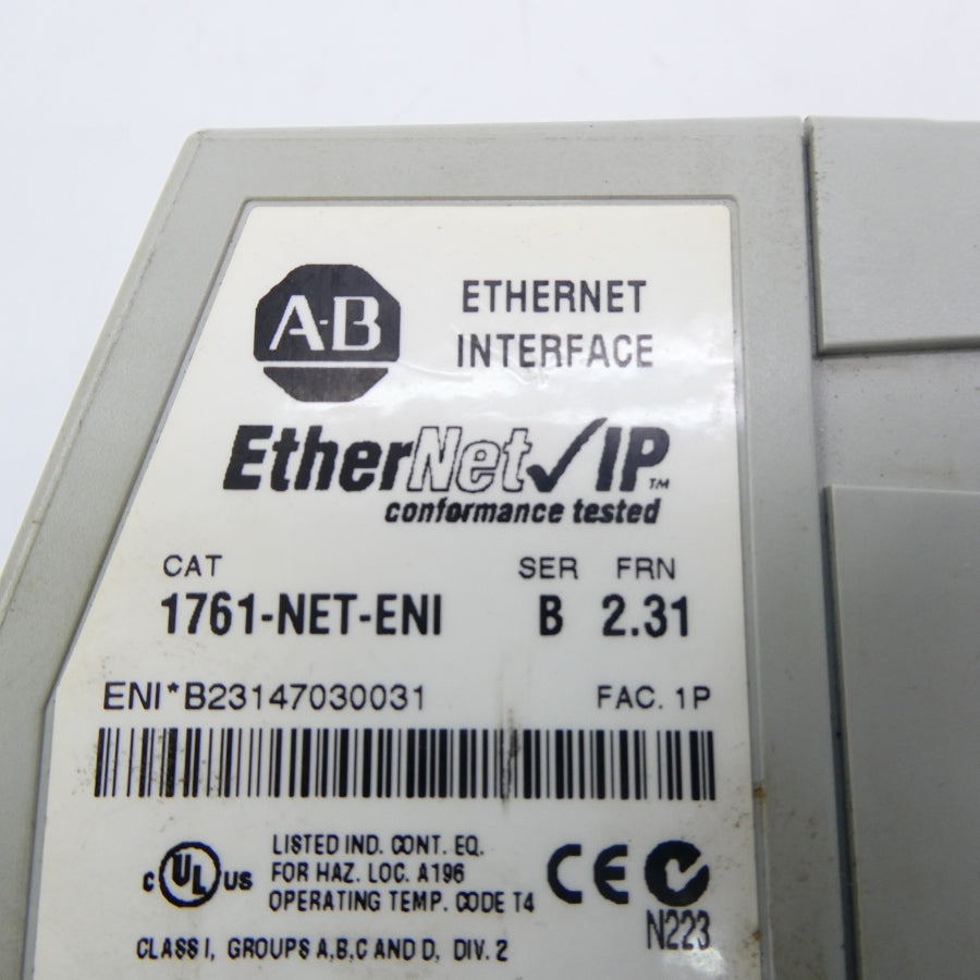 ALLEN BRADLEY 1761-NET-ENI SER. B F/W 2.31 UNMP