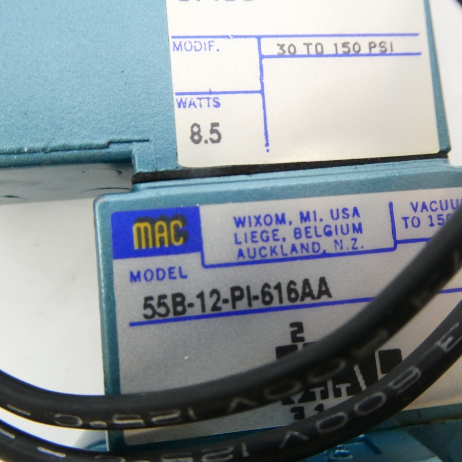 MAC 55B-12-PI-616AA 24VDC 150PSI NSMP