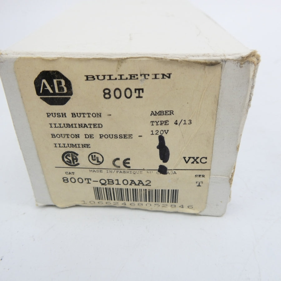ALLEN BRADLEY 800T-QB10AA2 SER. T 120V (WH) NSMP