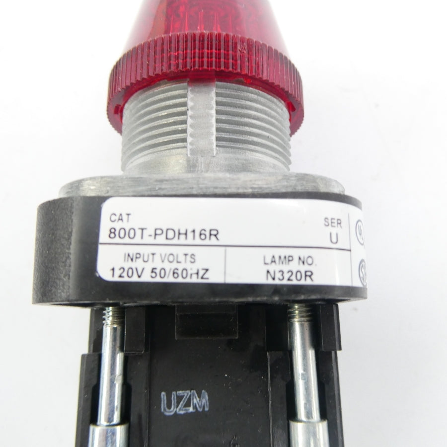 ALLEN BRADLEY 800T-PDH16R SER. U 120V (WH) NSMP