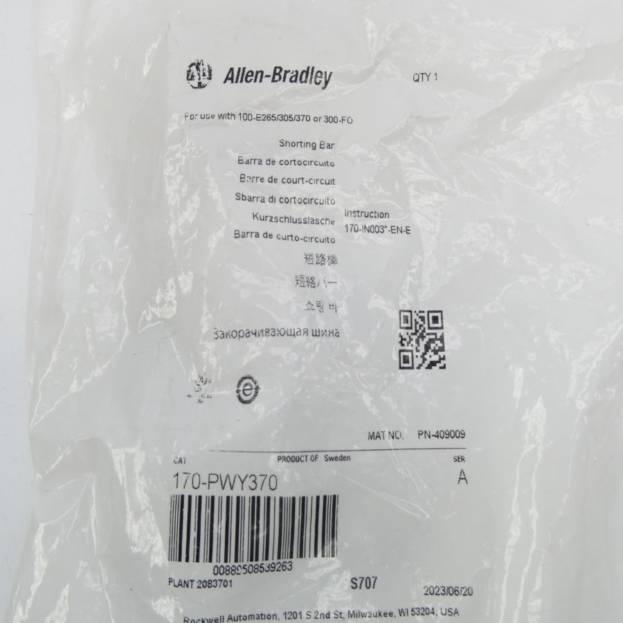 ALLEN BRADLEY 170-PWY370 SER. A NSMP