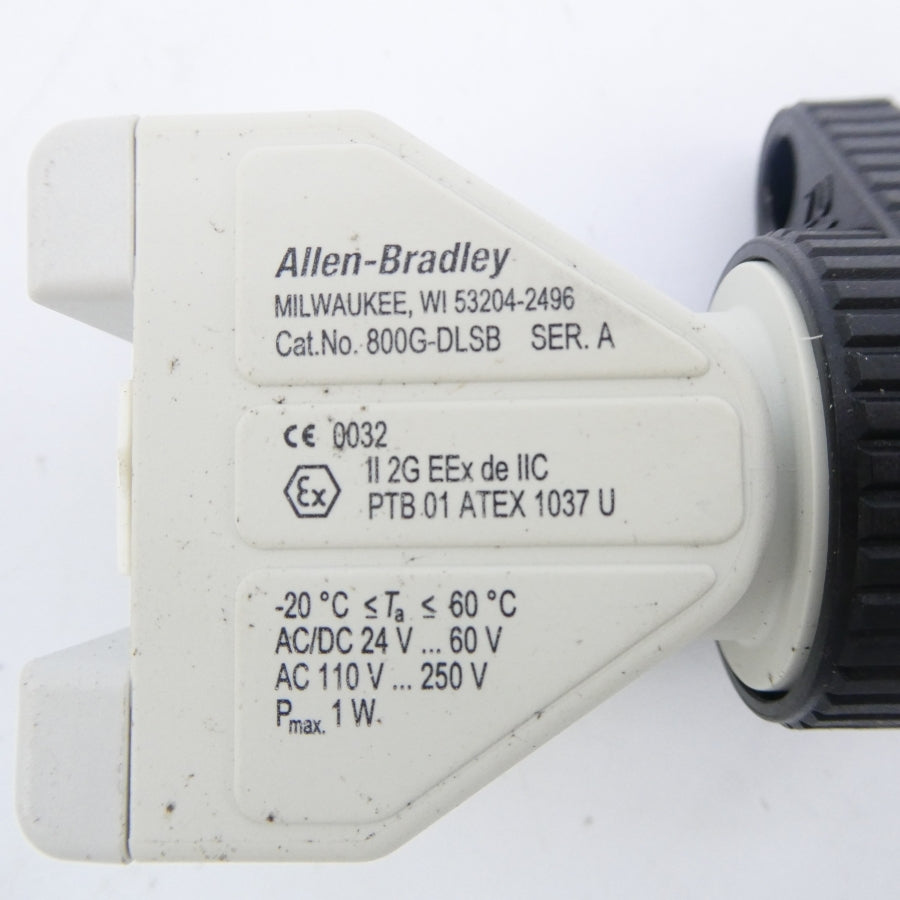 ALLEN BRADLEY 800G-DLSB SER. A 110/250VAC (WH) NSMP