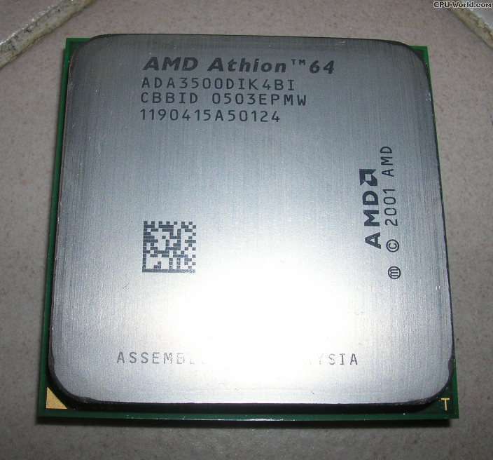 AMD Athlon 64 3500+  2.2Ghz 512K L2 Socket 939 Processor