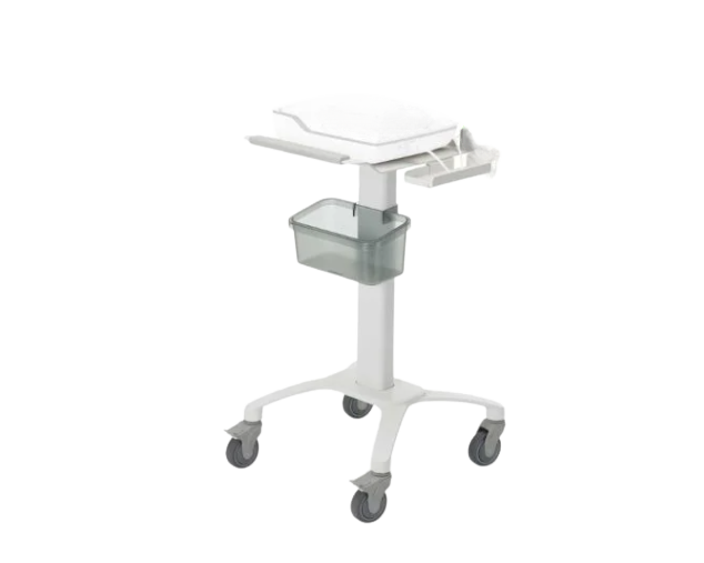 Mobile EKG Trolley Cart with basket for use with GE MAC 2000 Resting EKG Machine. CART ONLY.