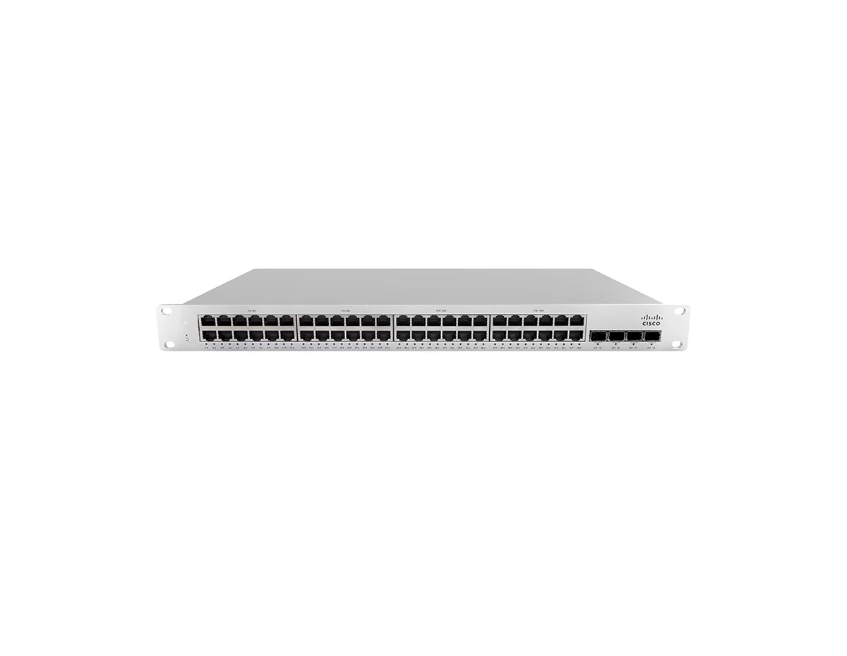 Cisco Meraki 370W POE+ Gigabit 48 Port with SFP Cloud-Managed Stackable Switch (MS210 48LP-HW