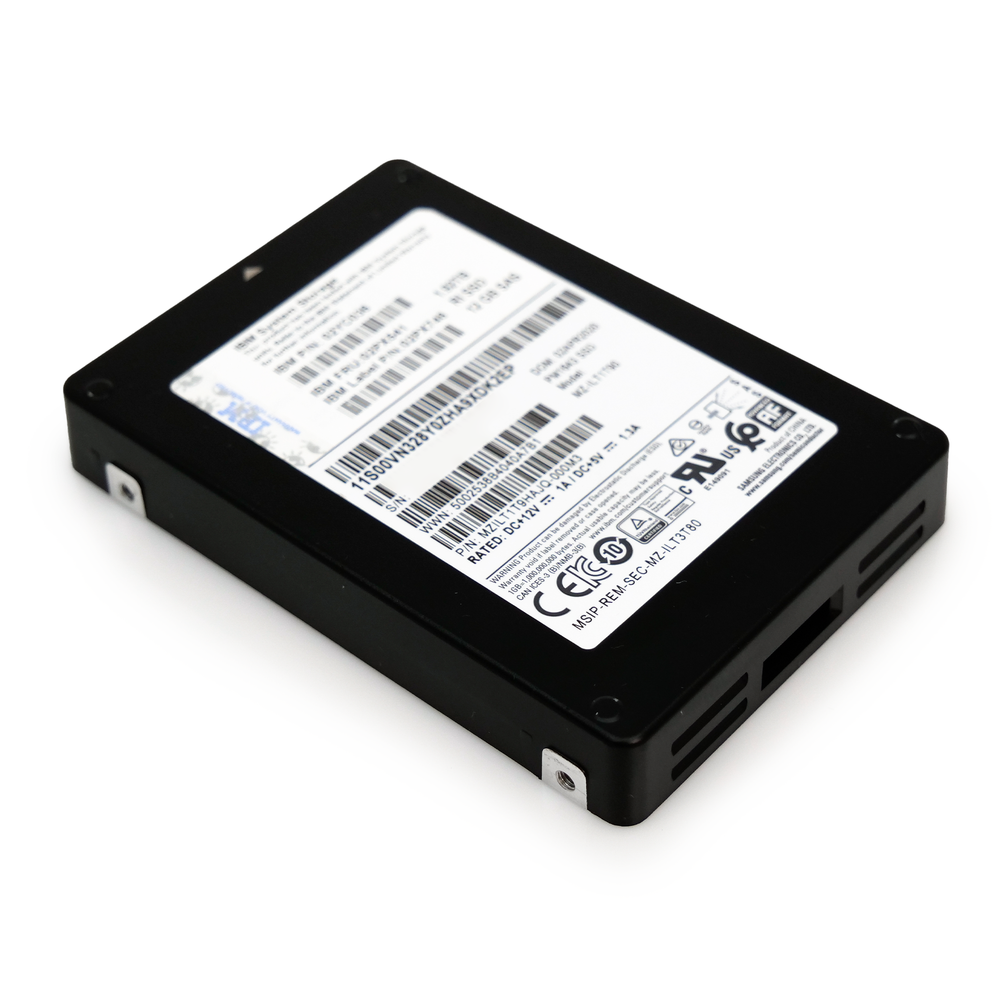 Samsung/IBM PM1643 MZILT1T9HAJQ 1.92TB 1 DWPD SAS-3 12Gb/s V-NAND 2.5in Refurbished SSD