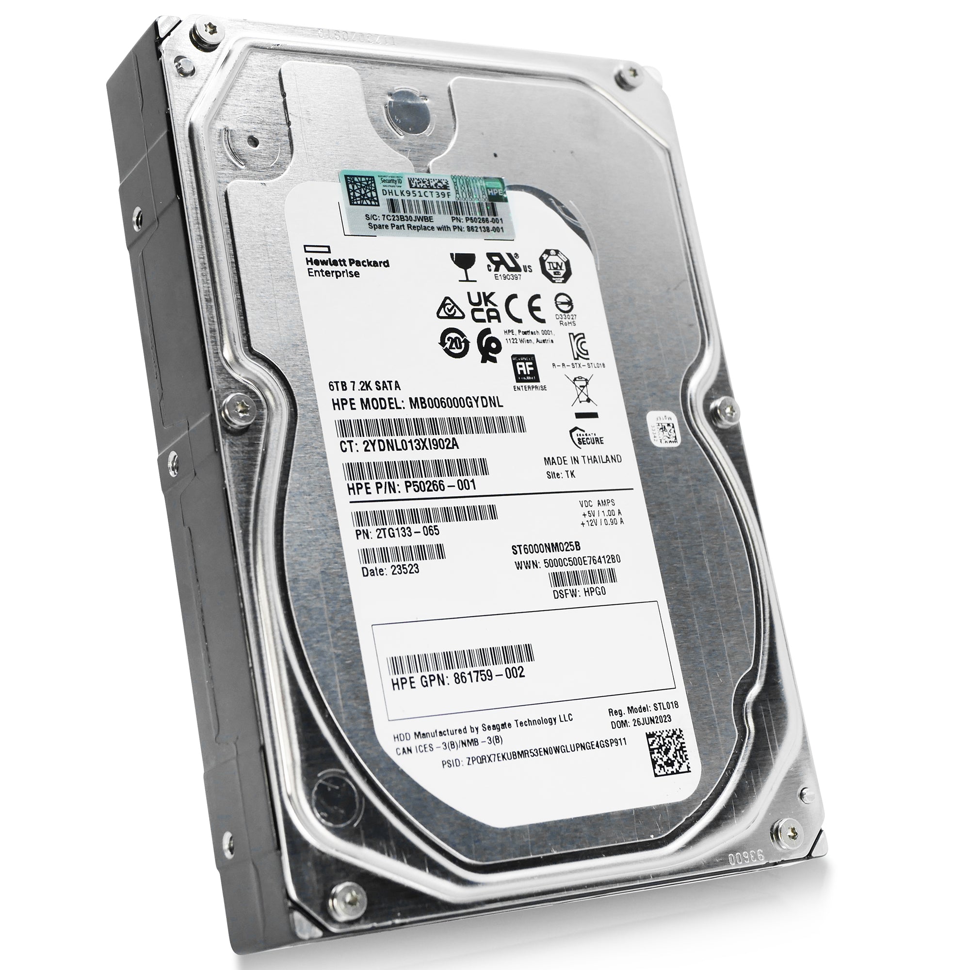 HP/Seagate Exos 7E8 ST6000NM025B 6TB 7.2K RPM SATA 6Gb/s 512e 3.5in Refurbished HDD