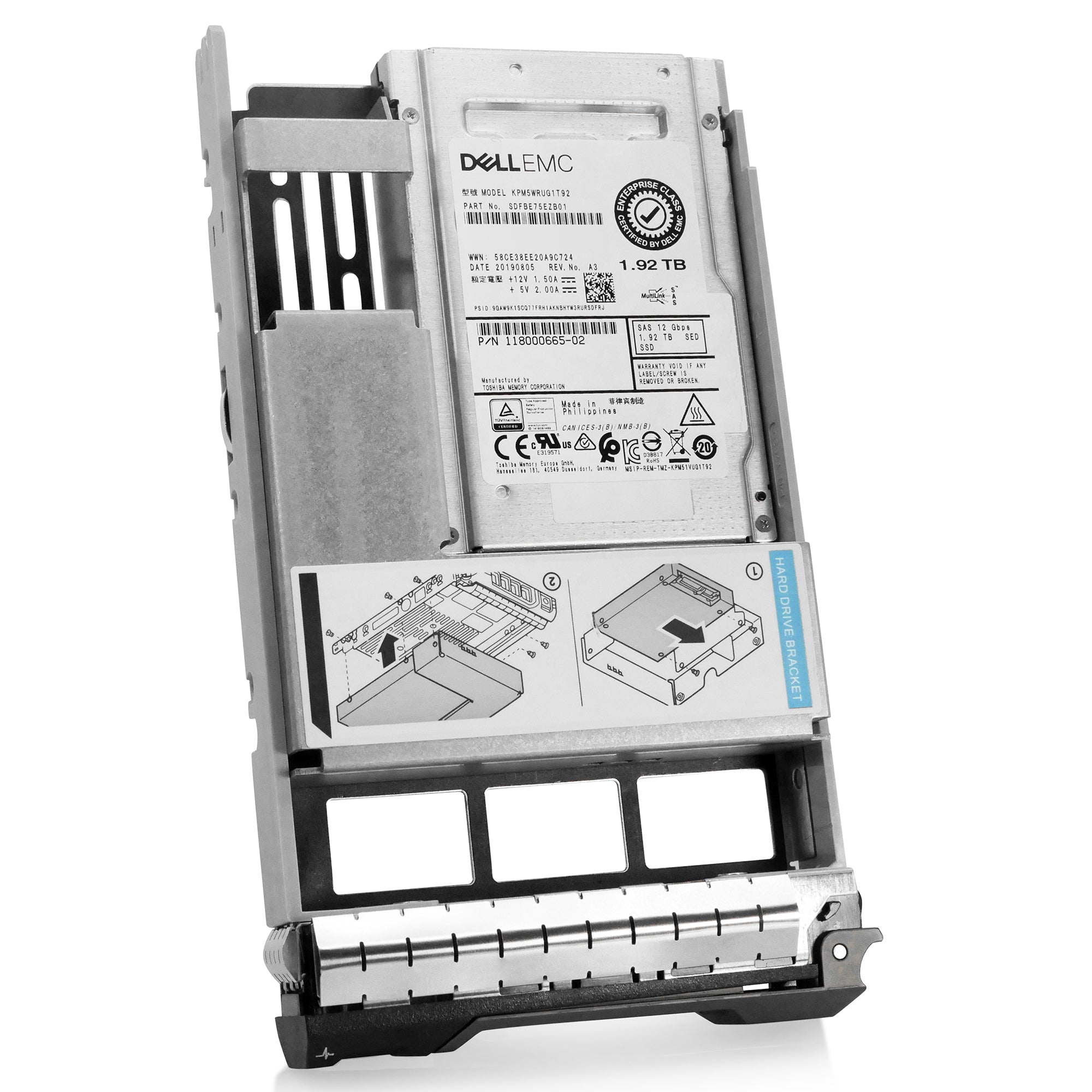 Dell G13 118000665-02 1.92TB 1 DWPD SAS 12Gb/s 3D TLC Hybrid 3.5in Solid State Drive