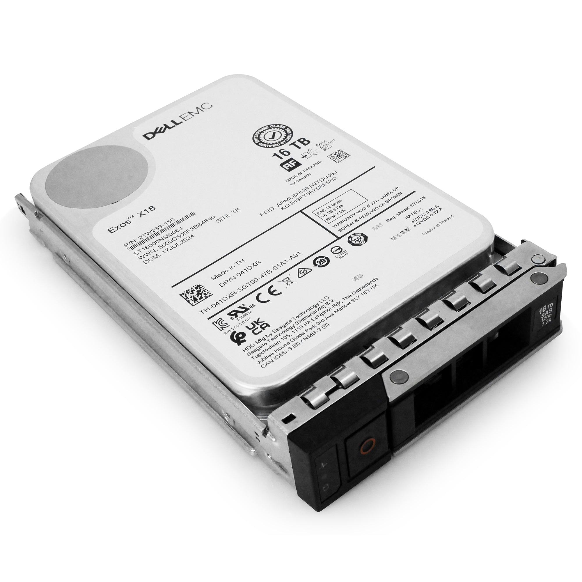 Dell G14 041DXR 16TB 7.2K RPM SAS 12Gb/s 512e 3.5in Hard Drive