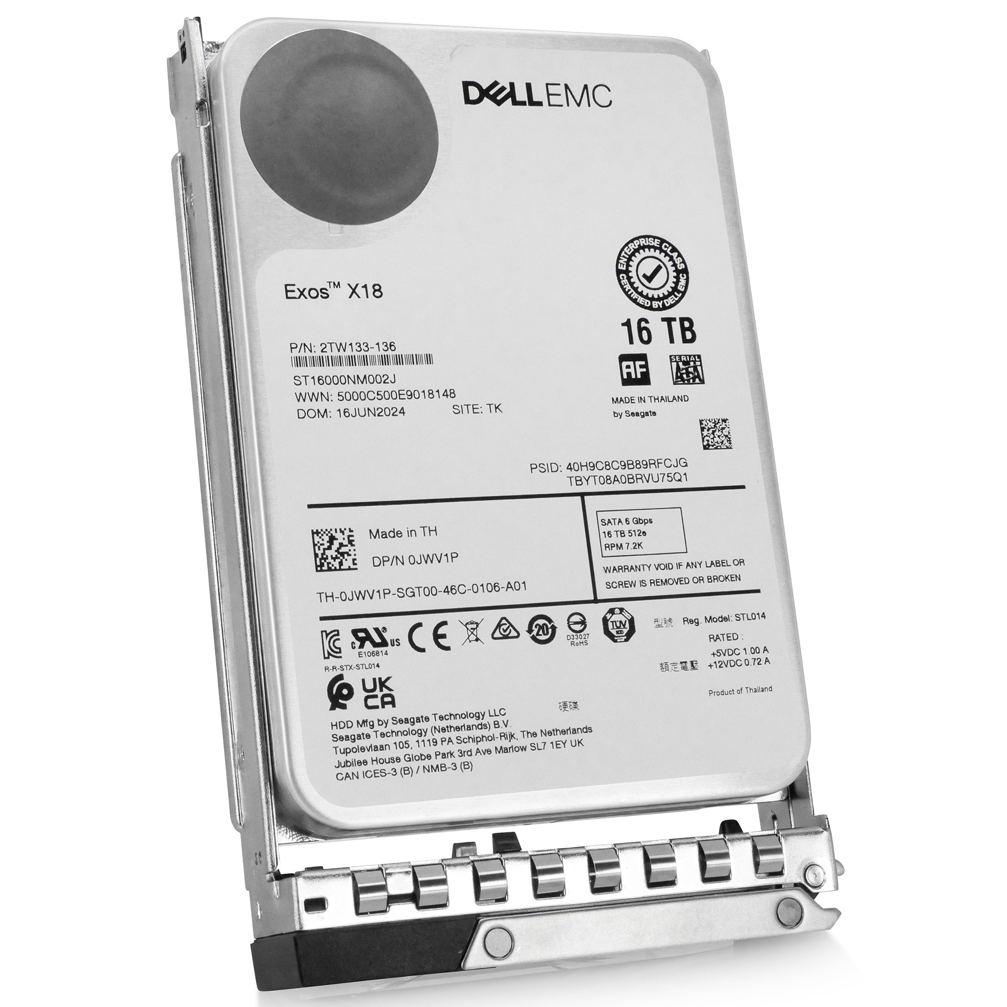 Dell G14 400-BHFM 16TB 7.2K RPM SATA 6Gb/s 512e 3.5in Hard Drive