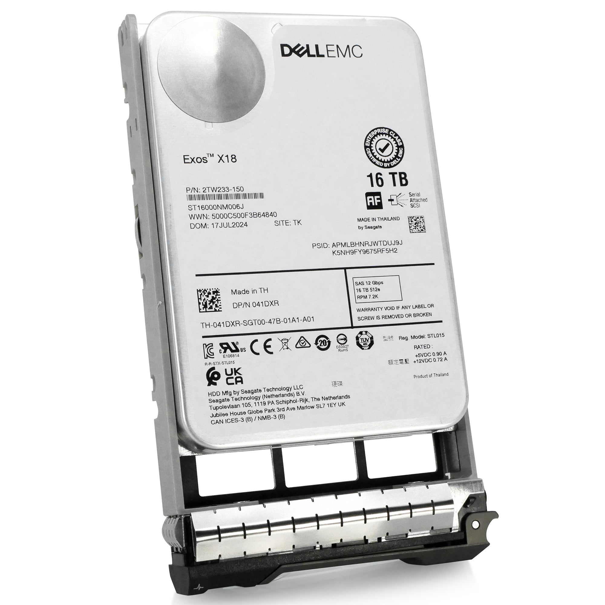 Dell G13 041DXR 16TB 7.2K RPM SAS 12Gb/s 512e 3.5in Hard Drive