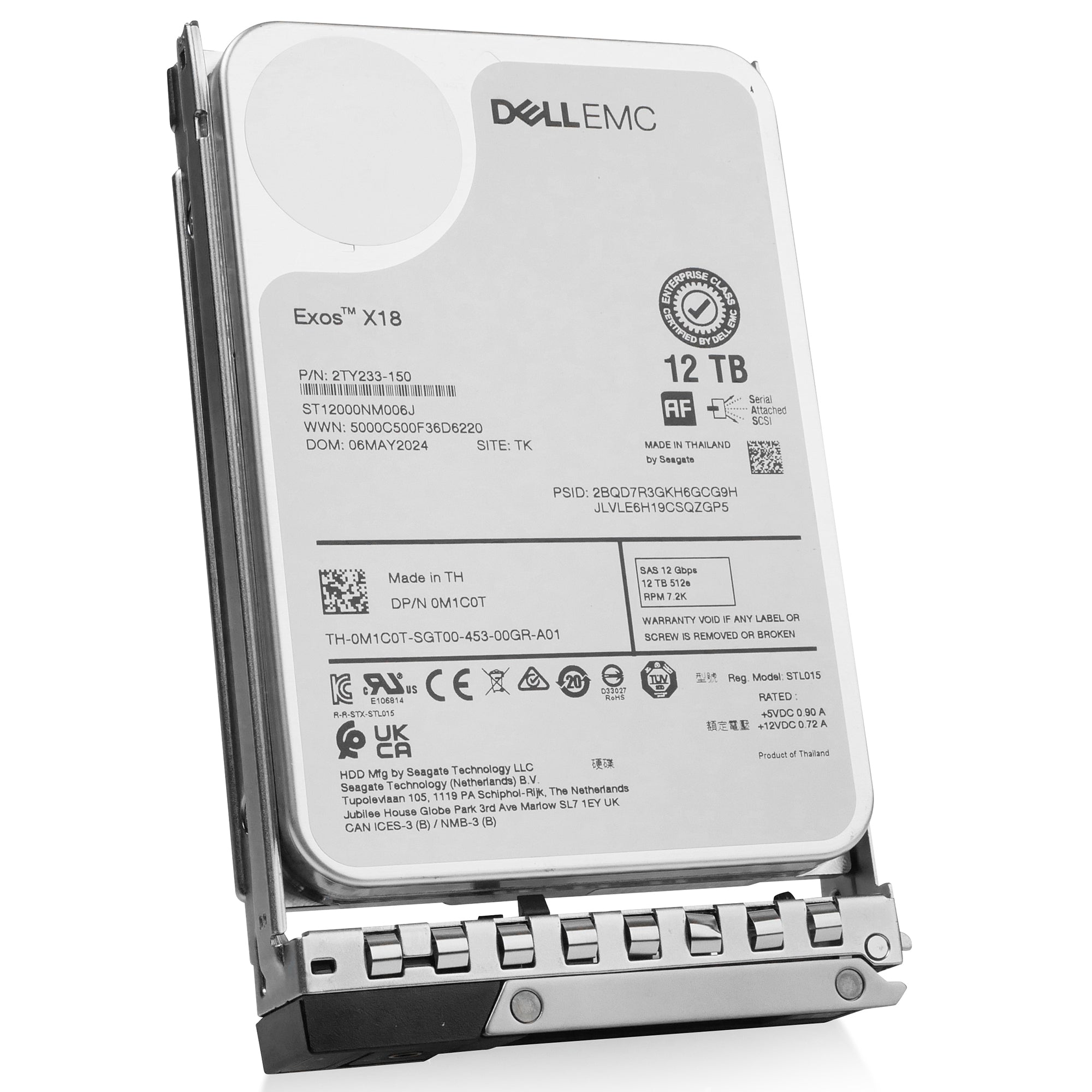 Dell G14 RV7PR 12TB 7.2K RPM SAS 12Gb/s 512e 3.5in Hard Drive