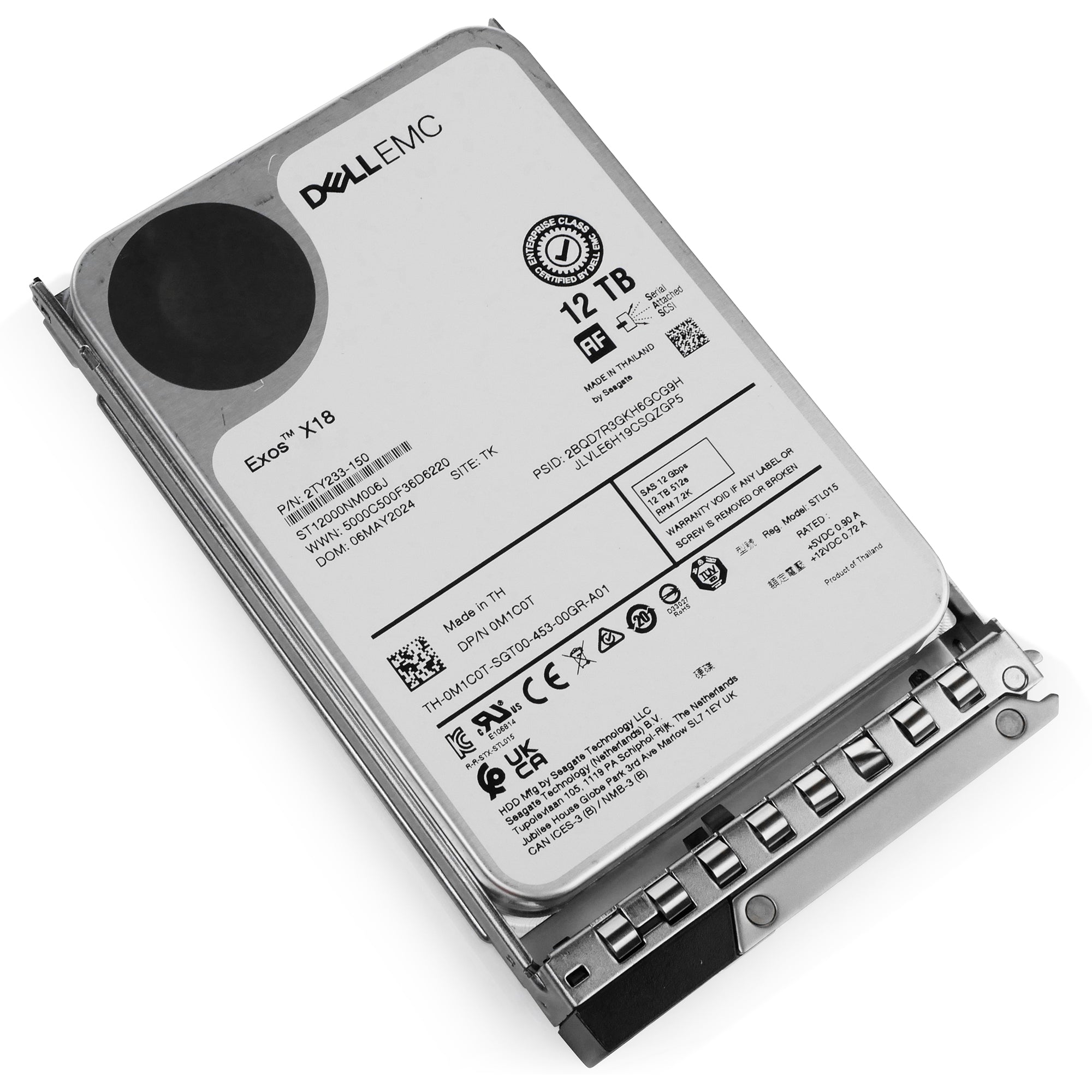 Dell G14 0M1C0T 12TB 7.2K RPM SAS 12Gb/s 512e 3.5in Hard Drive