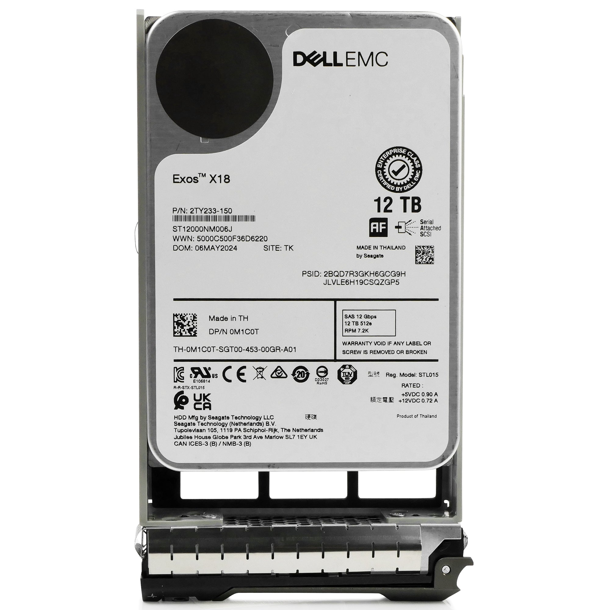 Dell G13 0NFWH2 12TB 7.2K RPM SAS 12Gb/s 512e 3.5in Hard Drive