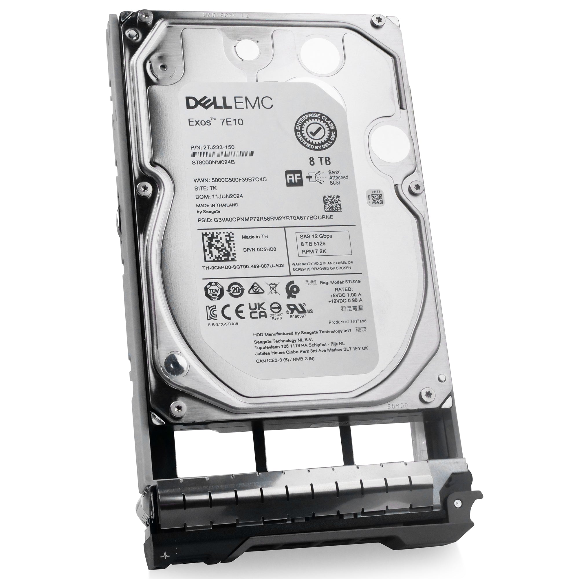 Dell G13 0C5HD0 8TB 7.2K RPM SAS 12Gb/s 512e 3.5in Hard Drive
